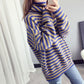 Pullover Lazy Striped Sweater Women Autumn and Winter Korean Knit Bottoming Shirt Loose Turtleneck Thick