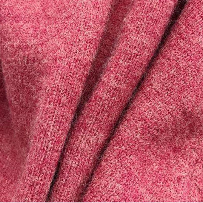 Pofulove High-neck Sweater Women Loose Thickened Pullover Color Matching Autumn Winter Sweater