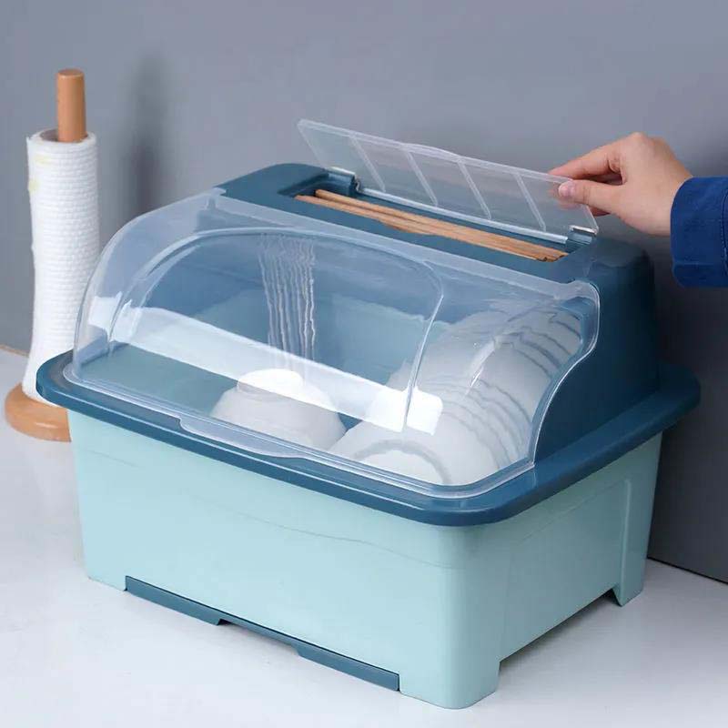Kitchen Shelf Packing Bowl Chopstick Storage Box Household In A Box Dish Storage Shelving Countertop Cupboard