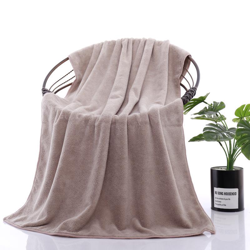 Adult Coral Velvet Towel + Bath Towel Set Home Oversized Absorbent Quick-drying Bath Towel