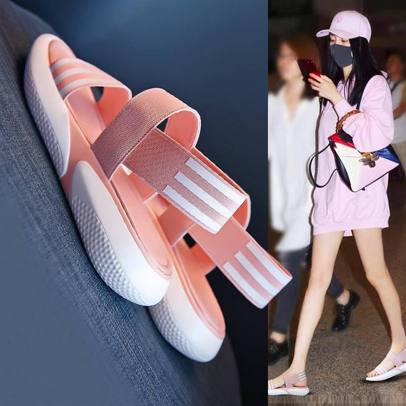 Sandals Female Fish Mouth Summer Thick Bottom Sponge Cake Student Wild Korean Flat Bottom Women's Shoes