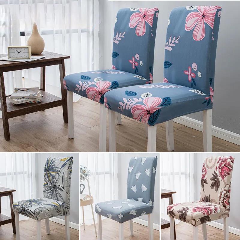 Chair Cover Home Simple Dining Chair Cover Cushion Fabric Stretch Full Cover One-Piece Chair Cover