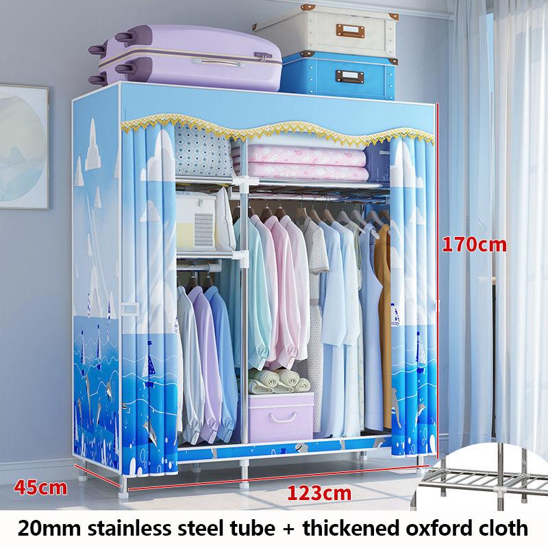123cm Long Waterproof Clothes Rack 20mm Stainless Steel Storage Rack Cabinet Modern Coat Hanger