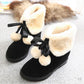 Autumn and Winter Snow Boots Women's Short Boots Non-slip Flat Bottom and Velvet Thick Short Boots To Keep Warm
