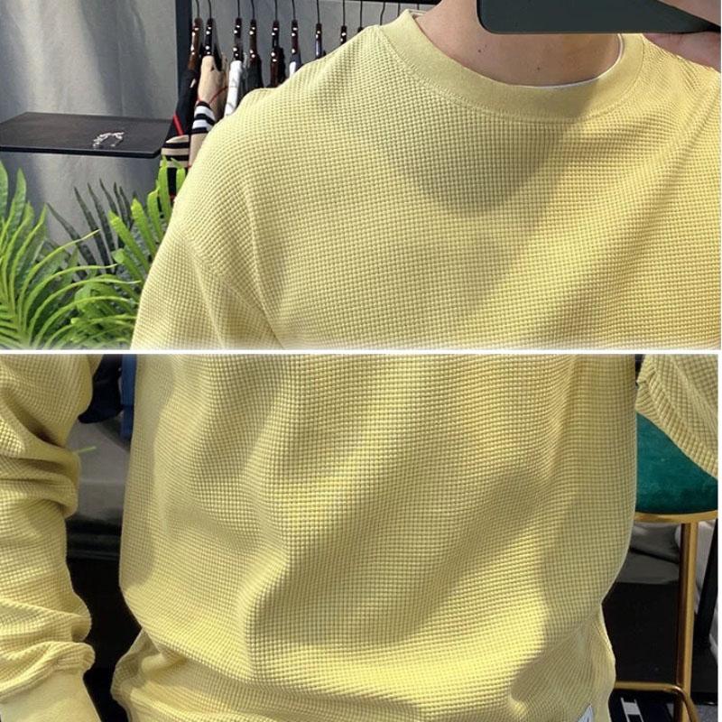 Men's Winter Plus Velvet Thickening Men's Long-sleeved Round Neck Simple Trendy Top Clothes Sweater