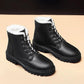 Snow Boots Women Autumn and Winter Shoes Wild Thick-soled Plus Velvet Thick Cotton Shoes Non-slip British Style Short Boots Women