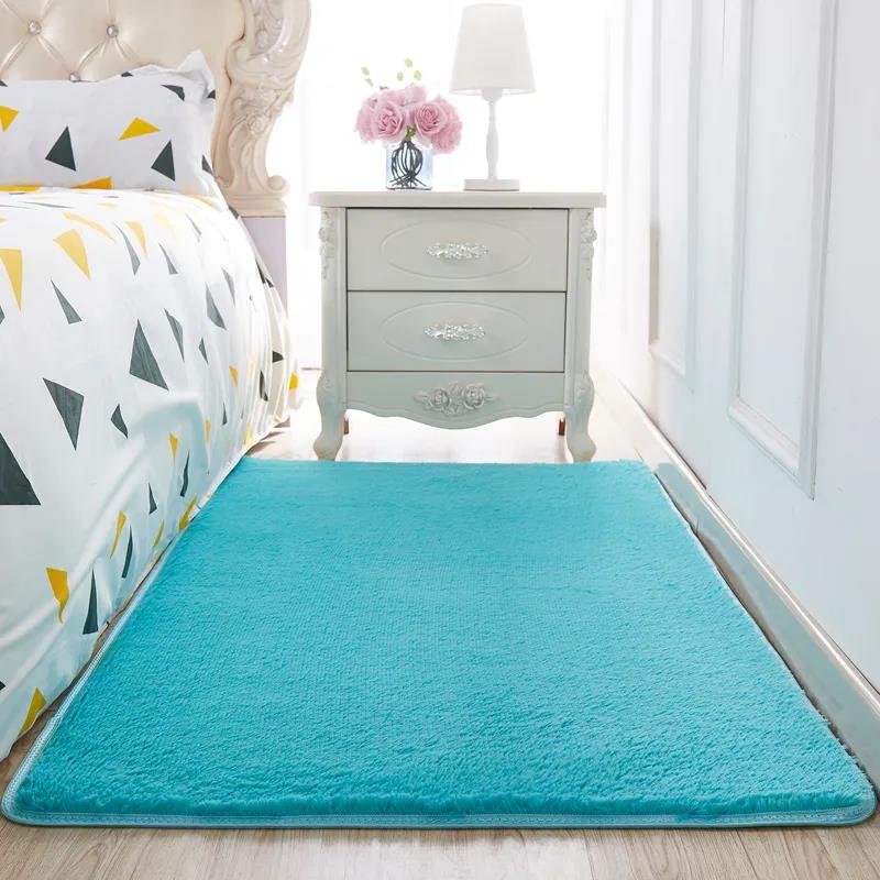 Plush Carpet Living Room Bedroom Room Female Growth Square Floor Mat