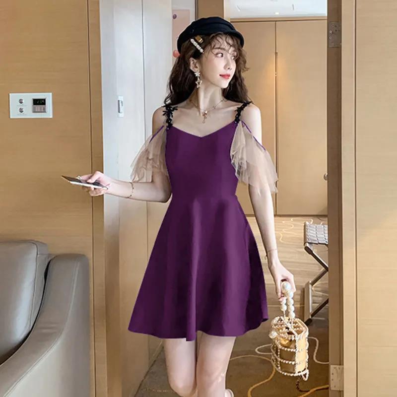 Black Suspender Skirt Female Summer Sexy Strapless Waist Waist Slimming Light Mature Dress A-line Skirt Sexy and Cute