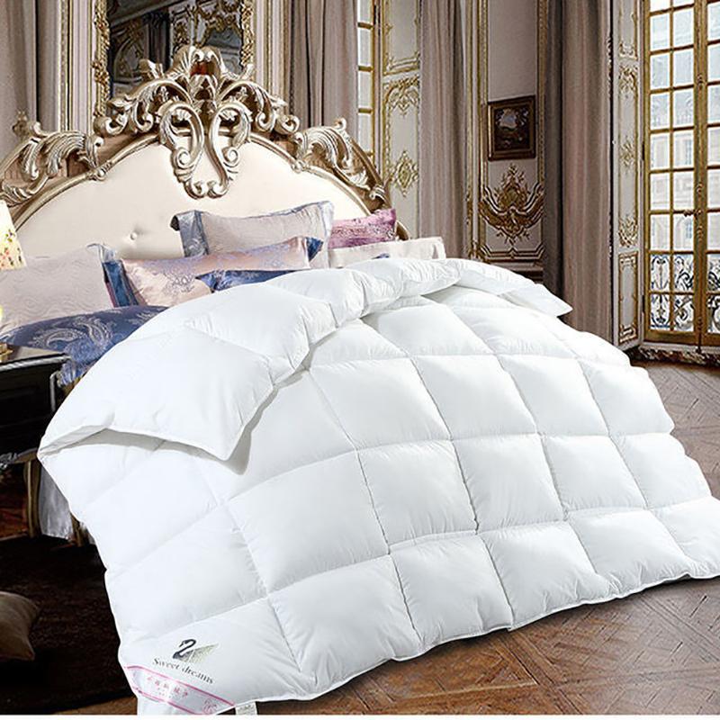 High-grade White Goose Down Duvets Quilt Thickening Winter Comforters Cotton Cover King Queen Twin Size