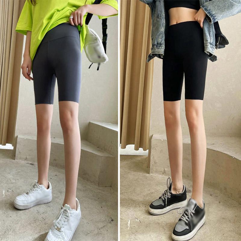 Sharkskin Five-point Leggings Women's Outer Wear Cycling Pants Spring and Summer Thin Section Tight Sports Shorts Barbie Pants