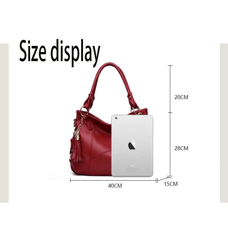 Trendy wild Woman bag Leather bag Big capacity European and American style Shoulder Handbag