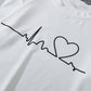 Harajuku Style Love Print Women's T-Shirt Casual T-Shirt Summer Short Sleeve Women's T-Shirt