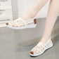 Summer Cloth Shoes Women's Flat Mesh Hollow Fisherman Shoes Slip-on Soft-soled Shoes