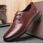 Men's Spring and Autumn Business Leather Shoes Real Cowhide Round Toe Breathable Dad Shoes Husband Casual Shoes Korean Men's Lace-up Shoes
