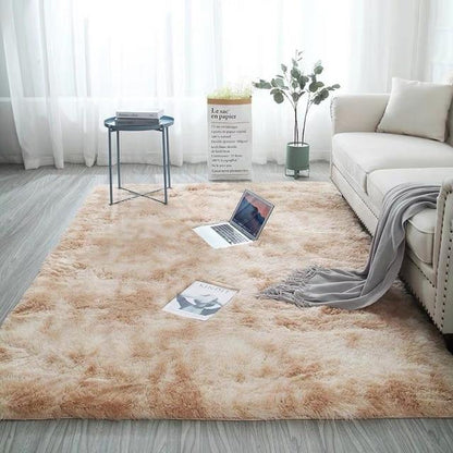 Tie-dyed Plush Living Room Soft Carpet Bedroom Non-slip Floor Mat Bedroom Absorbent Carpet