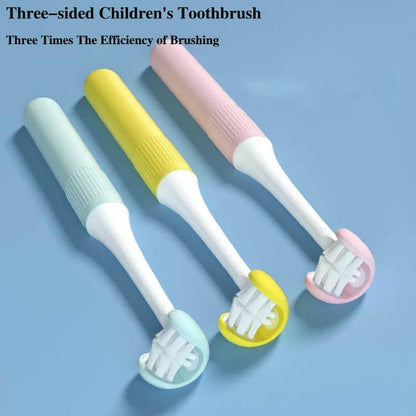 Children's Three-sided Children's Toothbrush U-shape Does Not Hurt The Gums 3D Full-wrapped Super Soft Hair Is Suitable for 2-15 Years Old