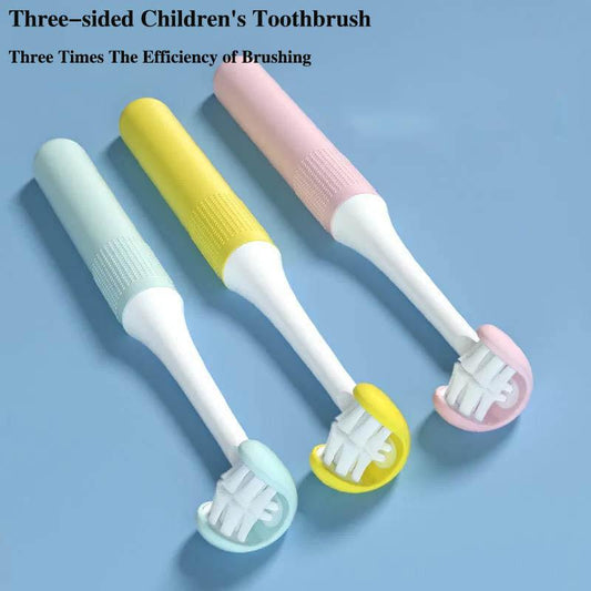 Children's Three-sided Children's Toothbrush U-shape Does Not Hurt The Gums 3D Full-wrapped Super Soft Hair Is Suitable for 2-15 Years Old