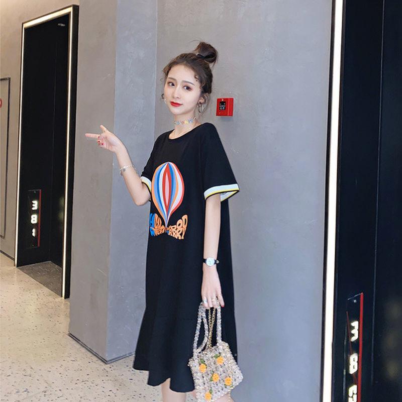 Balloon Ruffle Women's Summer Dress Short Sleeve Round Neck Printing  Daily Wear Office Dating Party