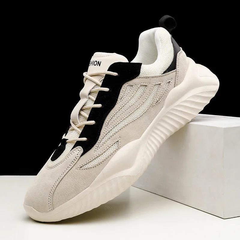 Sports Men's Shoes Summer Breathable Deodorant Forrest Gump Casual Mesh Surface Heightening Running Shoes Men's Light All-match Casual Shoes