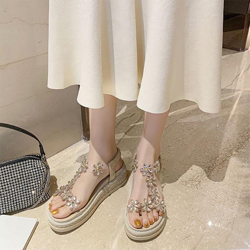 Women's Summer Sandals All-match Thick-soled Height-increasing Shoes Fashion Students Wear Sandals Outside