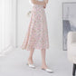 Floral Half-length Skirt Women's Mid-length A-line Skirt High Waist Small Size Thin Chiffon Print Skirt Women's Sunshine Floral Skirt