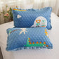 A Pair of Quilted Thickened Crystal Velvet Autumn and Winter Warm Velvet Pillow Cover