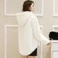Autumn and Winter Nine-quarter Sleeve Fashion Jacket Mid-length Style Cardigan Hooded Sweater