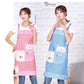 2-piece Kitchen Apron Waterproof and Oil-proof Anti-fouling Female Adult Cute Home Cooking Waist Apron Work Go To Work Sling Apron
