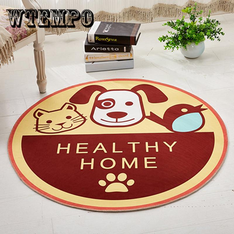 European Geometric Round Carpet For Living Room Rugs And Carpets Computer Chair Floo