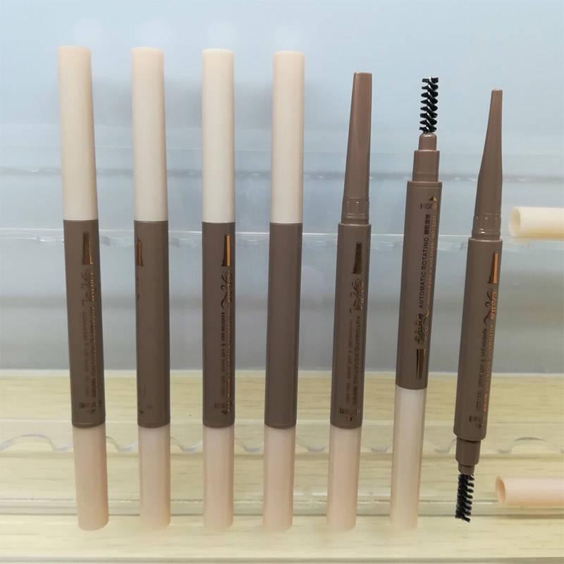 Eyebrow pencil beginner double-headed eyebrow pencil  Duckbill flat eyebrow pencil waterproof