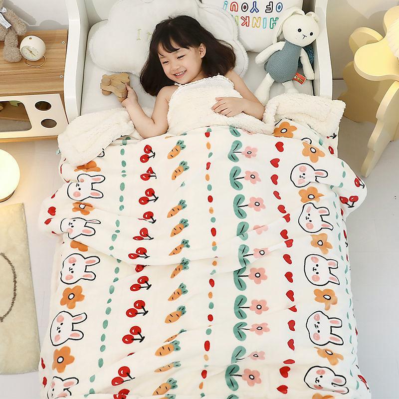 Winter Plush Warm Baby Quilt Newborn Baby Quilt Small Wool Blanket Children's Quilt Thickened In Autumn and Winter