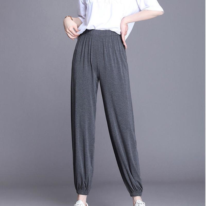 Modal Harem Pants Women's Nine-point Pants Summer Thin Section Falling Feeling Wide Leg Casual All-match Thin High Waist Bloomers