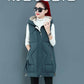 Autumn and Winter Cotton Waistcoat Women Mid-length Down Cotton Waistcoat Women Wild Thick Waistcoat Jacket Women