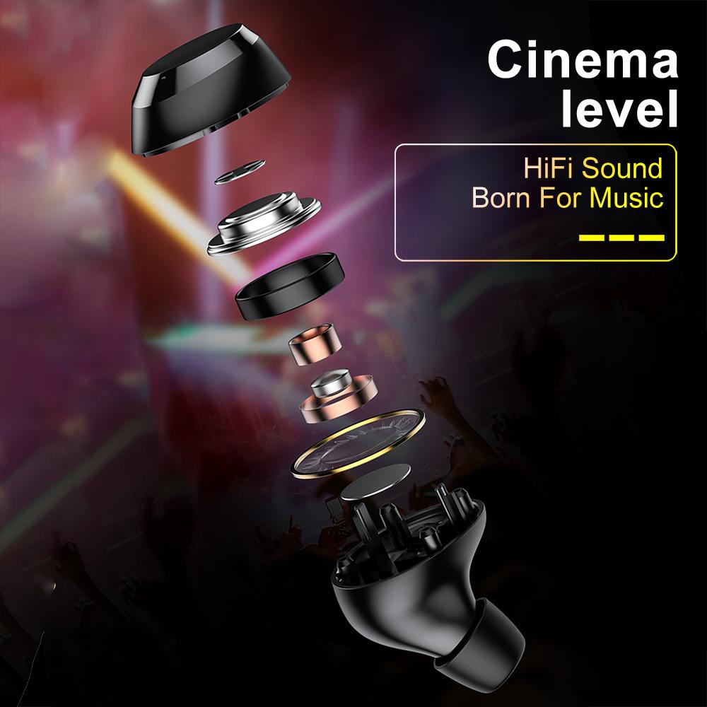Waterproof 5.0 Earphones Bluetooth Mini HIFI TWS Earbuds Wireless Headphones Noise Reduction Headset