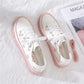 Girls Love Board Shoes Fashion White Shoes Women Korean Style Flat Student Canvas Shoes Women