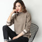 Half-Turtleneck Knitted Sweaters Women Long Sleeve Soft Sweater Pullovers Solid Bottoming-shirt