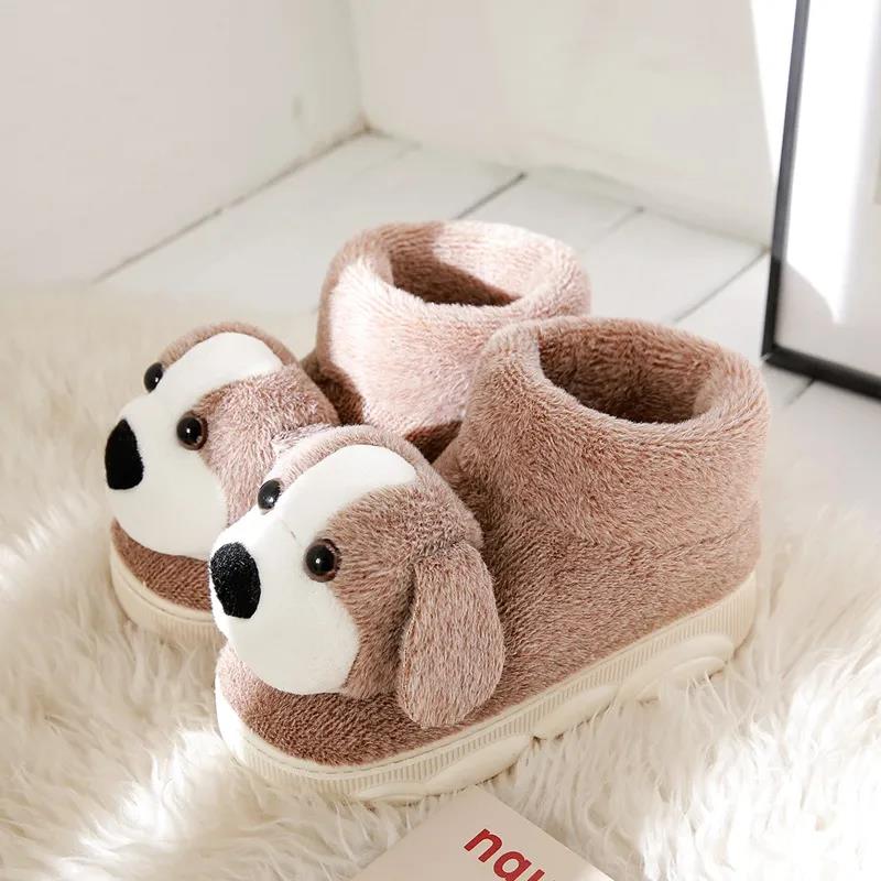 Winter Cotton Slippers Bag Plush Home Lovers Thick-soled Indoor Warm Wool Slippers