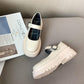 Female Spring Retro Leather Shoes with A Buckle All-match Round Toe Shoes Japanese Jk Uniform Shoes