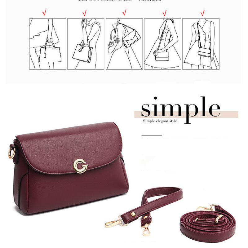 Women Shoulder Messenger Bags Casual Female Crossbody Bags Soft Surface Genuine Leather Cowhide Two Shoulder Straps Adjustable