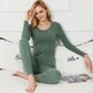Thermal Underwear Women's Winter Thin Section Double-sided Brushed Body Slimming Base Coat Qiuyi Long Pants Suit