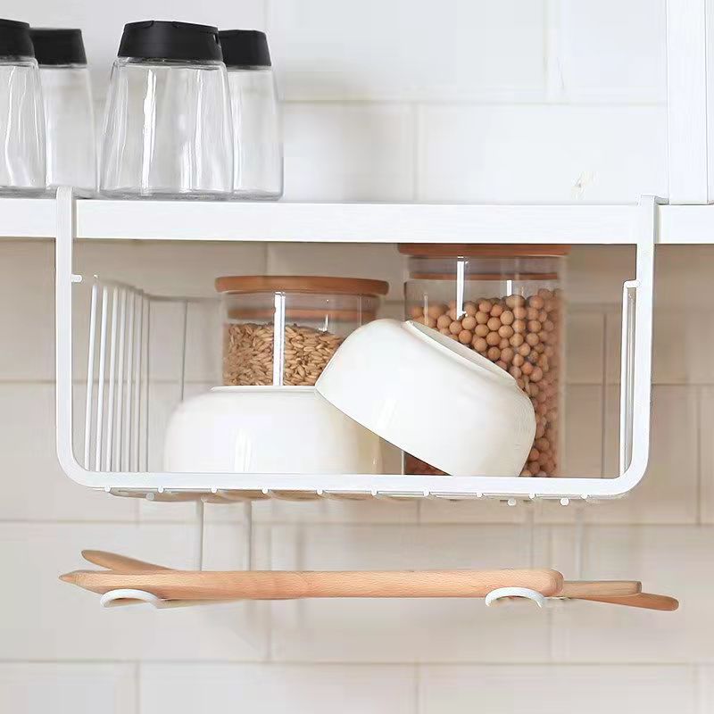 Joliannss Kitchen Storage Bin Under Shelf Wire Rack Cabinet Baskets Organizer Holder Stand