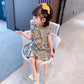 Children Dress Spring Summer Broken Flower Kids Clothing  Baby Girls Clothing Sleeveless Cheongsam Dress Girl