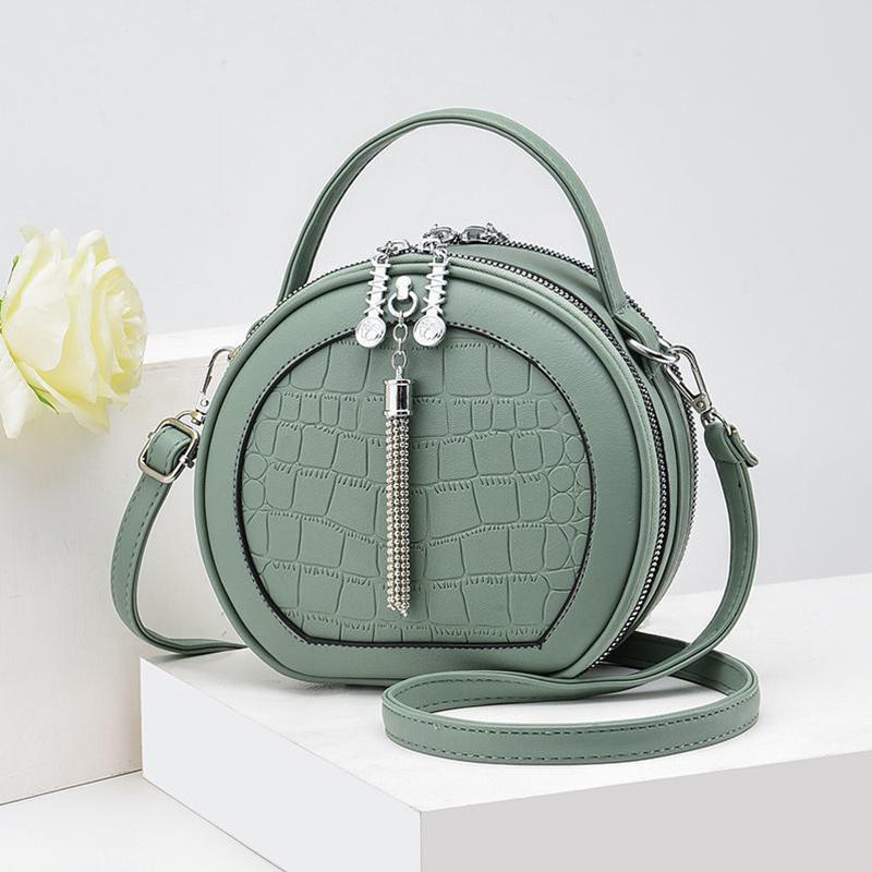 Bag Female Stone Grain Crossbody High-end Fashion All-match Shoulder Bag Portable Small Round Bag