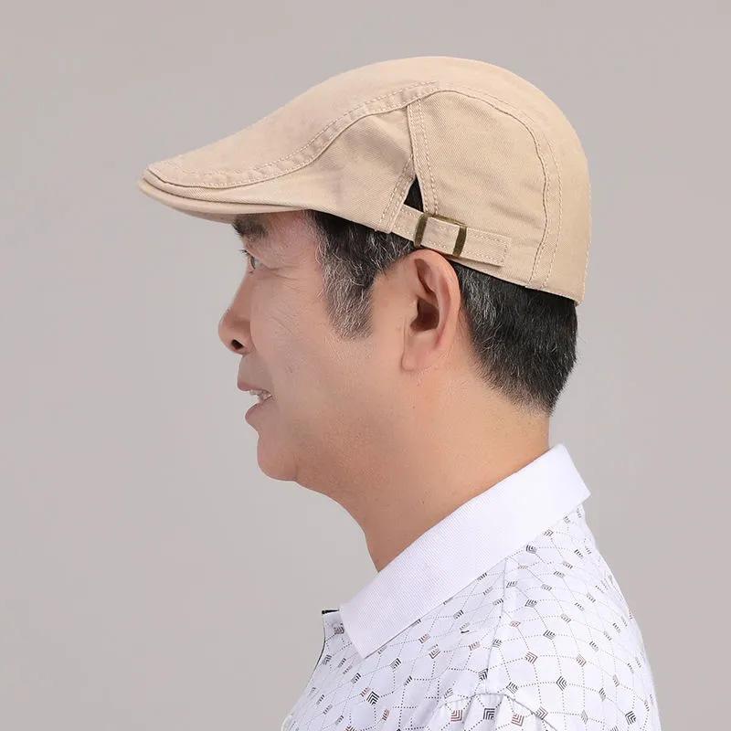 Middle-aged and Elderly Hats Men's Peaked Caps Spring and Autumn Old Hats Dad Hats Travel Forward Hats Summer Elderly Hats