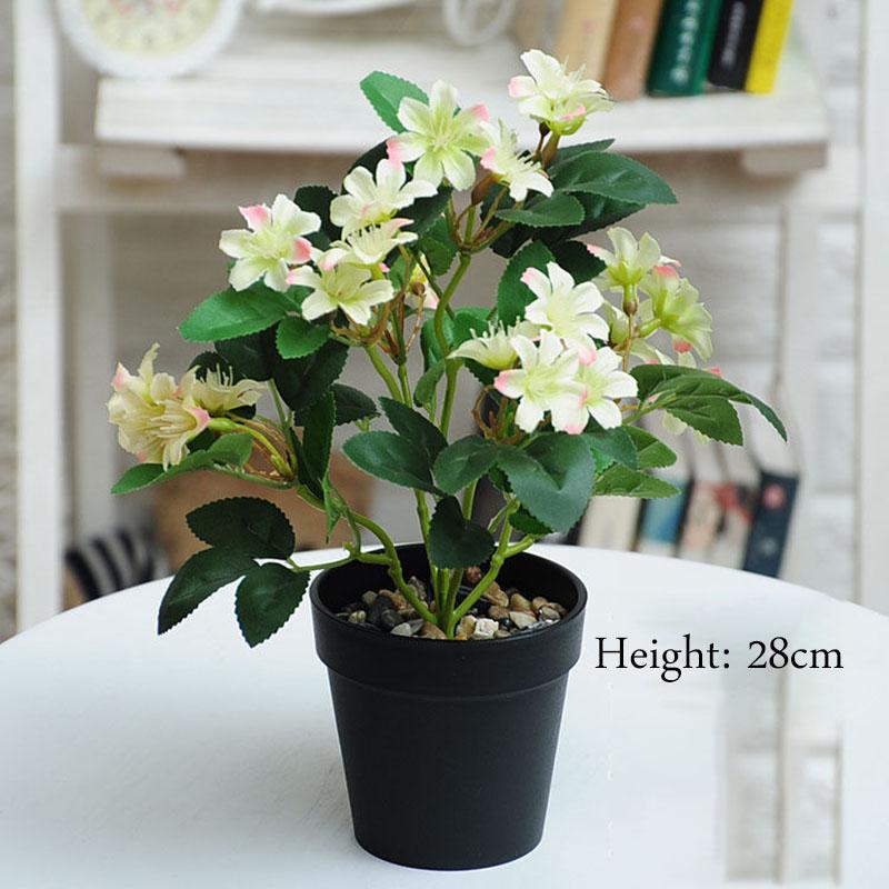 Plastic Flower Silk Flower Artificial Flower Furnishings Living Room Table Decoration Floristry Plant  Small Potted Bonsai Floor Decoration