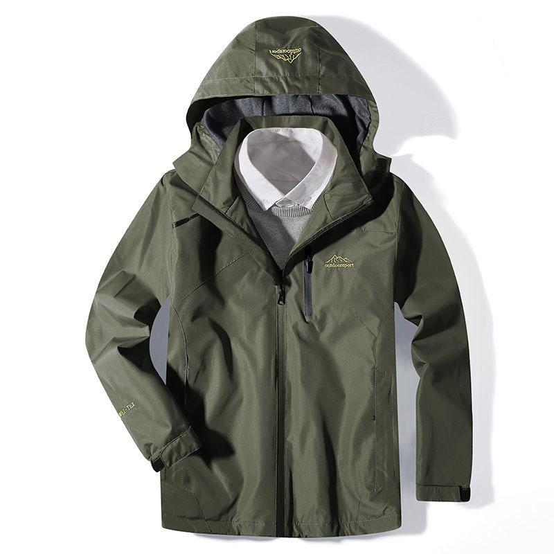 Outdoor Waterproof Jacket Loose Large Size Windproof Jacket Four Seasons Mountaineering Wear
