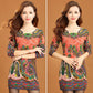 Vintage Printed Cashmere Sweater Women's Mid-length Wool Sweater Bottoming Outer Wear  Plus Size Slim Pullover Sweater Dress
