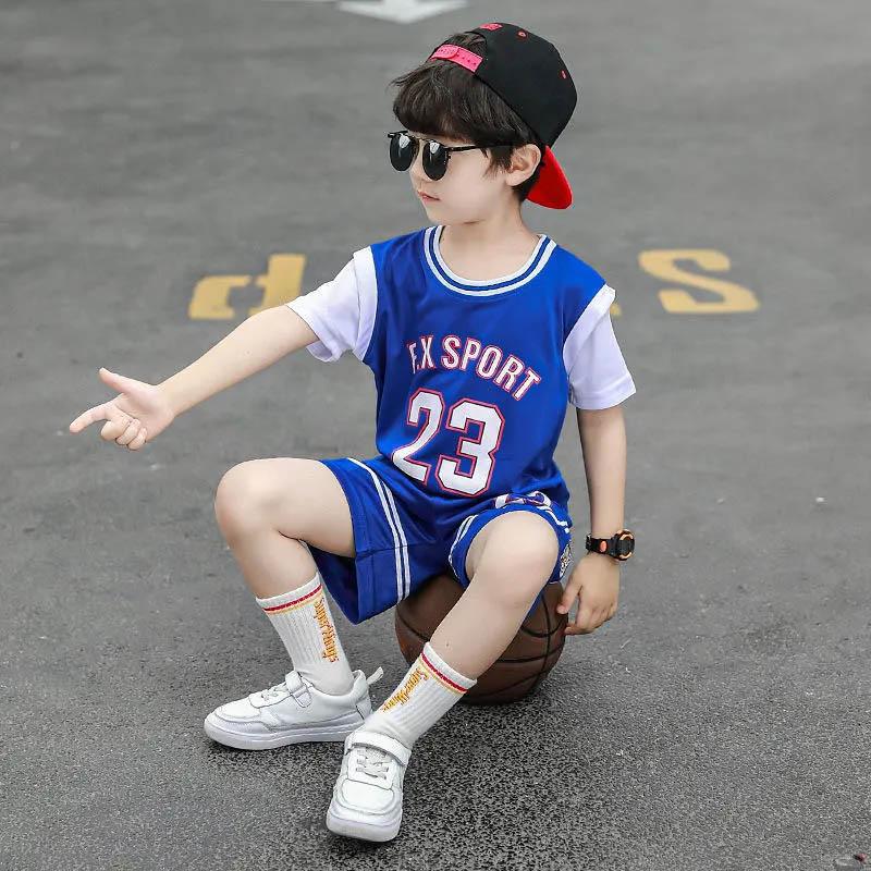 Children's Clothing Summer Basketball Clothing Children's Performance Clothing Sports Thin Section Breathable Sweat-absorbing Two-piece Suit