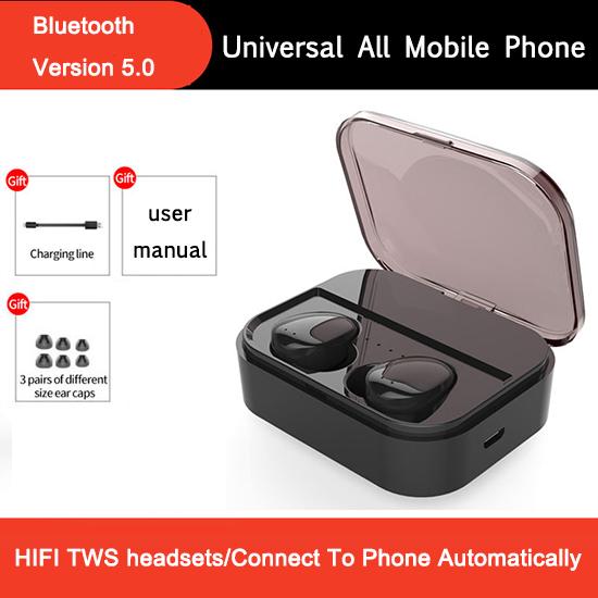 Bluetooth Earphones Mini LED Display Headphone Stero Sound 3500mah Power Bank Sport Wireless Headset