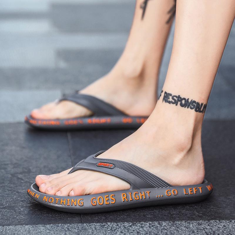 Men's and Women's Spring Summer Outdoor Printing Beach Slip-on Slippers Large Size Non-slip Indoor Bathroom Flat Couple Slippers